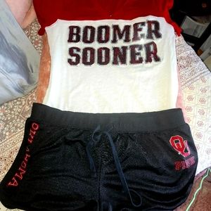 OU Sooners Pink Top & Shorts